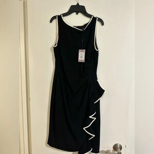 NWT Coast "Tipped Irish Dress" Black and White Size 6
